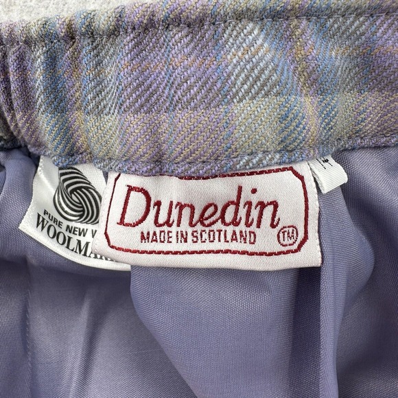 NWT Dunedin Wool Skirt Suit Size 10 Lavendar Purple Plaid Woolmark Midi READ - Picture 16 of 16